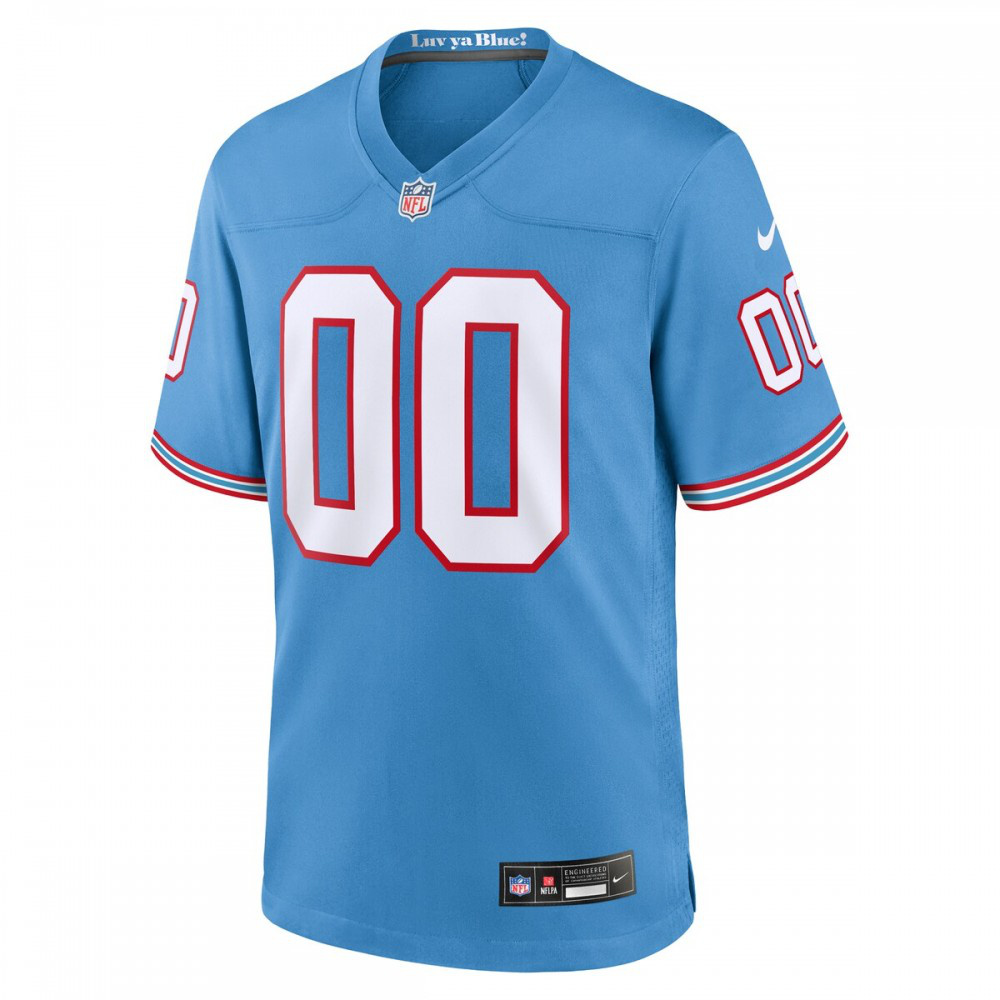 Tennessee Titans Nike Oilers Throwback Custom Game Jersey - Light Blue-GridironStore